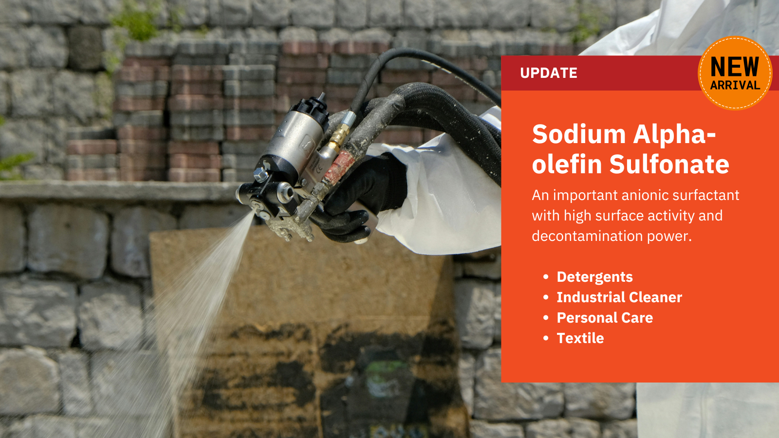 قامت شركة التجارة الخارجية الكيميائية Dotachem بإضافة المنتجات المتاحة Sodium Alpha-Olefin!